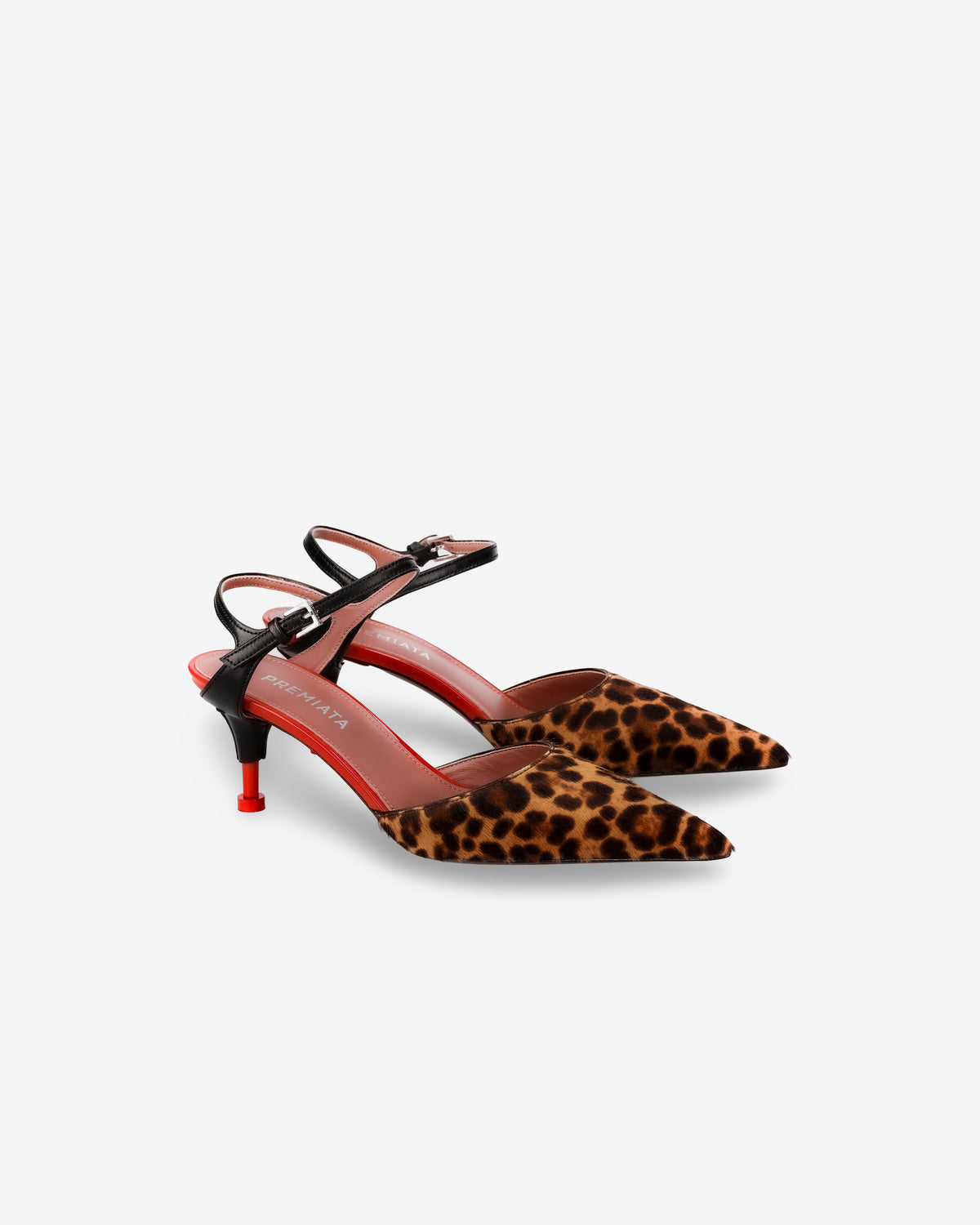Mules Animalier con Cinturino Nero