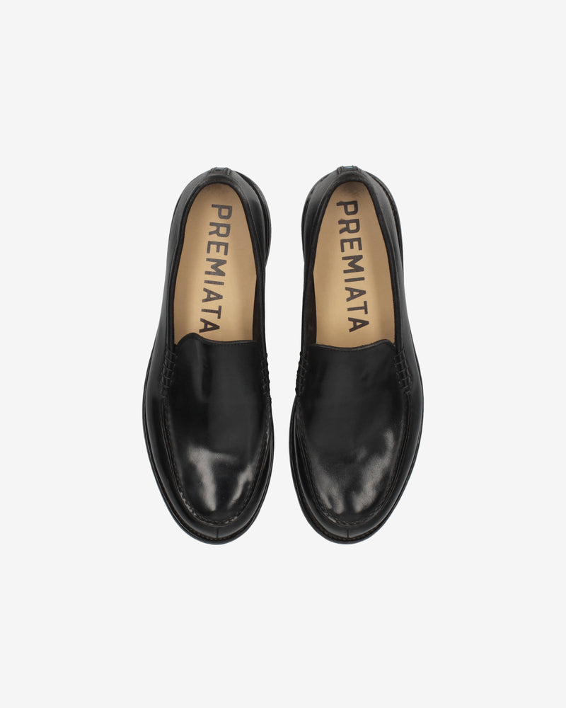 Mocassini Penny in cordovan nero