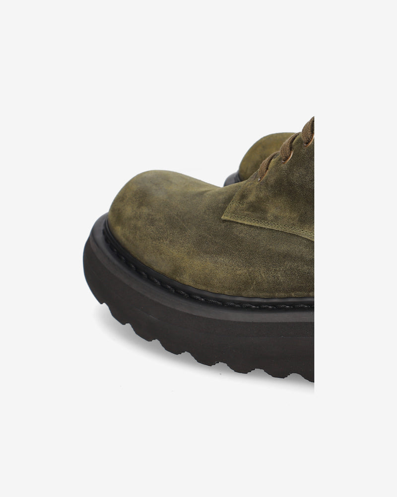 Polacchino Stringato Platform Olive