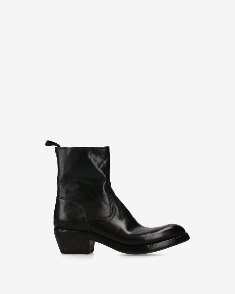 Black Cordovan Texan Ankle Boots