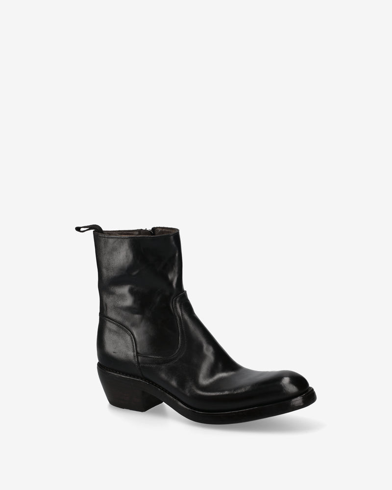 Black Cordovan Texan Ankle Boots
