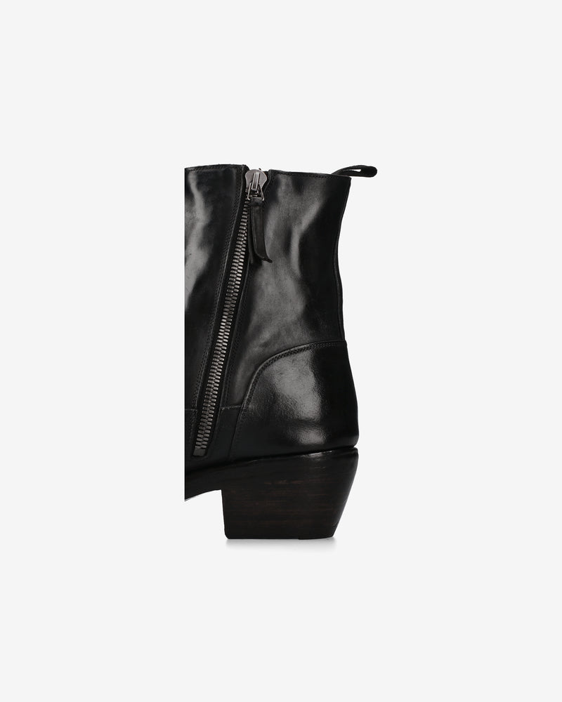 Black Cordovan Texan Ankle Boots
