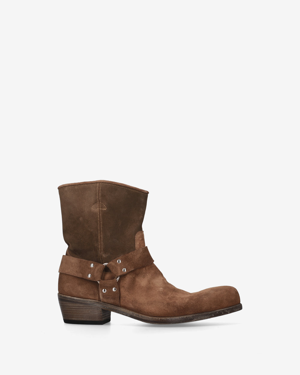 Stivaletto Engineer in camoscio sigaro