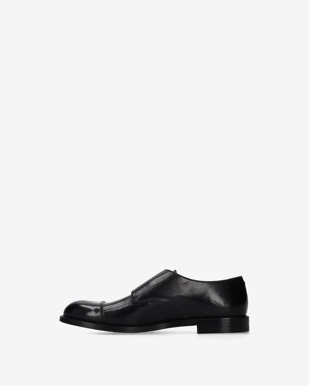 Doppia Fibbia Pelle Cordovan Black