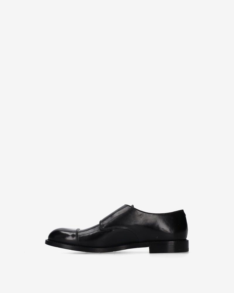 Doppia Fibbia Pelle Cordovan Black