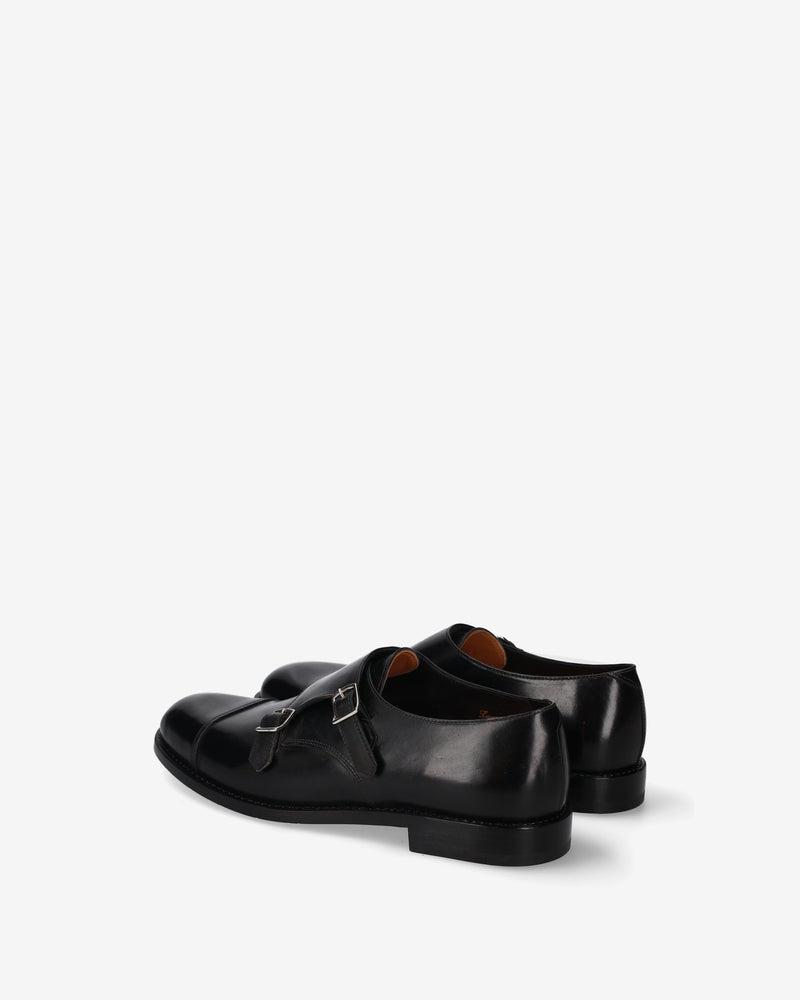 Doppia Fibbia Pelle Cordovan Black