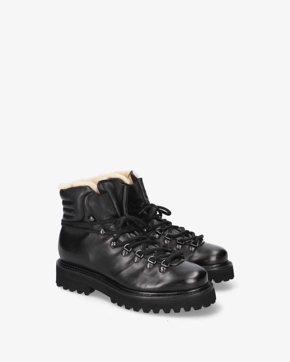 Leather and sheepskin loafers