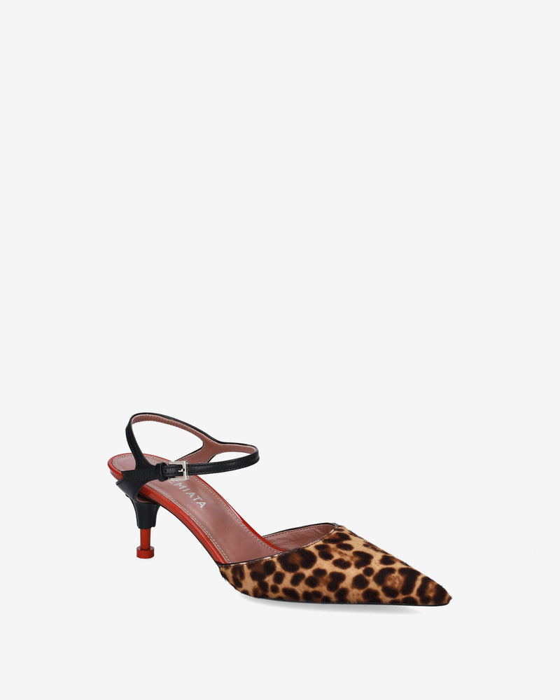 Mules Animalier con Cinturino Nero