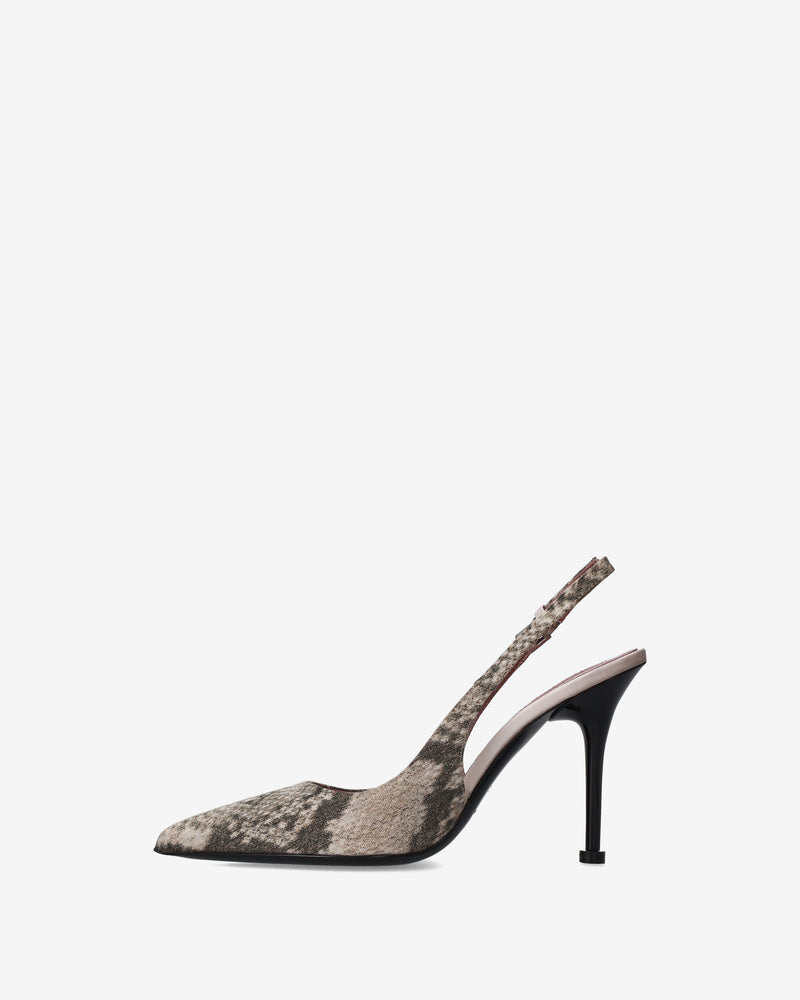 Python print leather slingback pumps