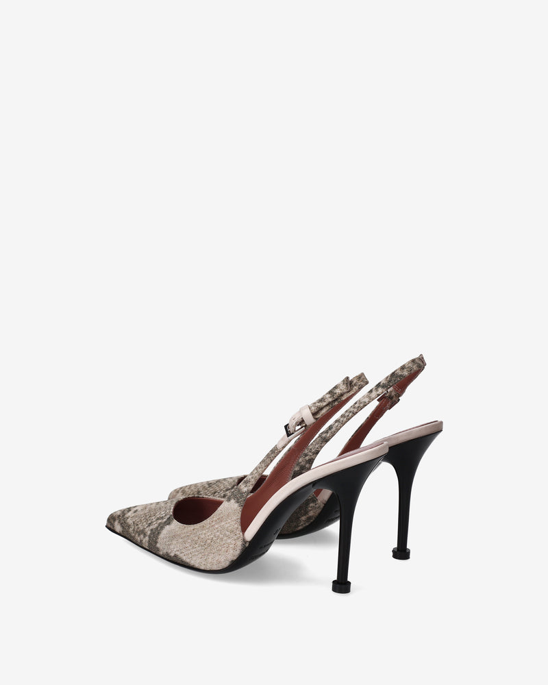 Python print leather slingback pumps