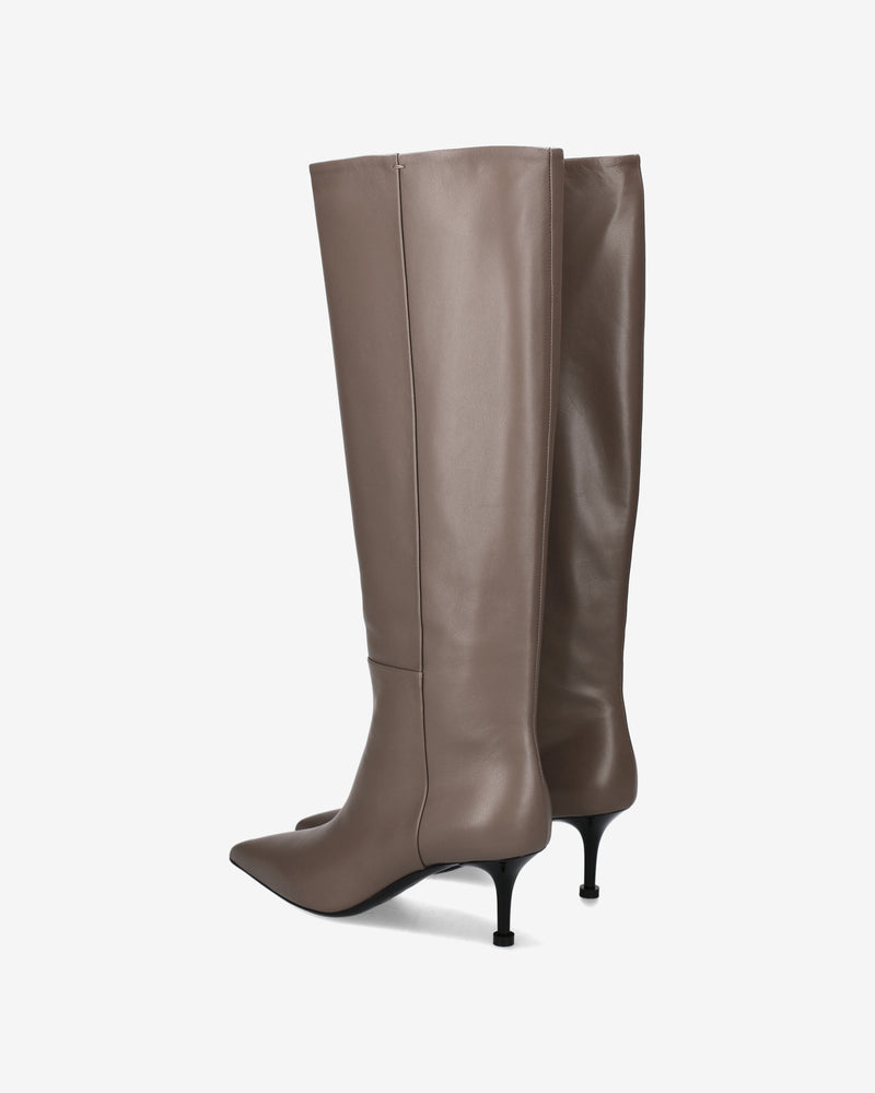 Taupe Leather Boots