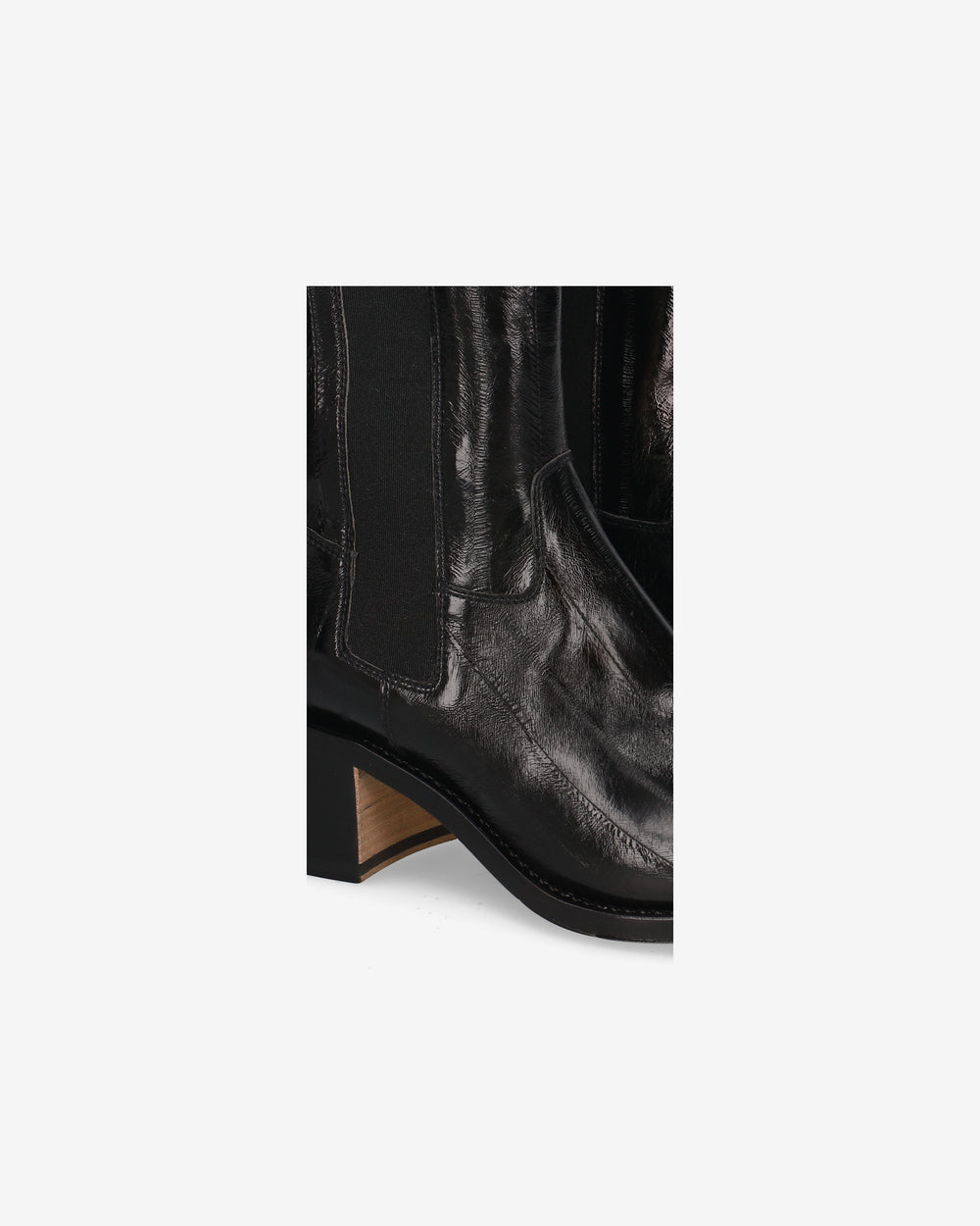 Black Eel Leather Chelsea Boots