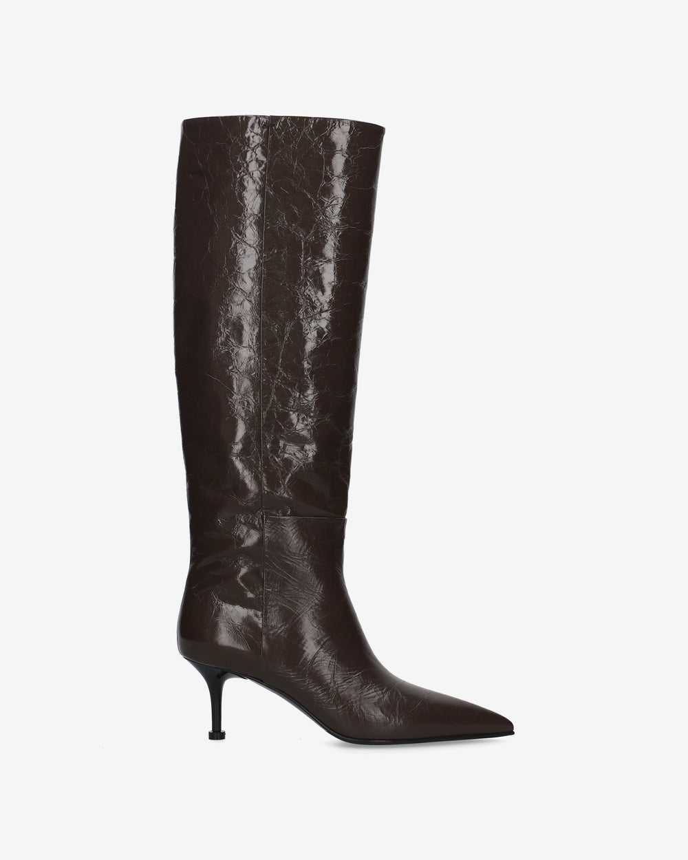 Brown leather boots