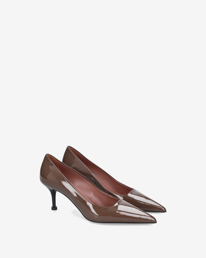 Brown Patent Leather Pumps