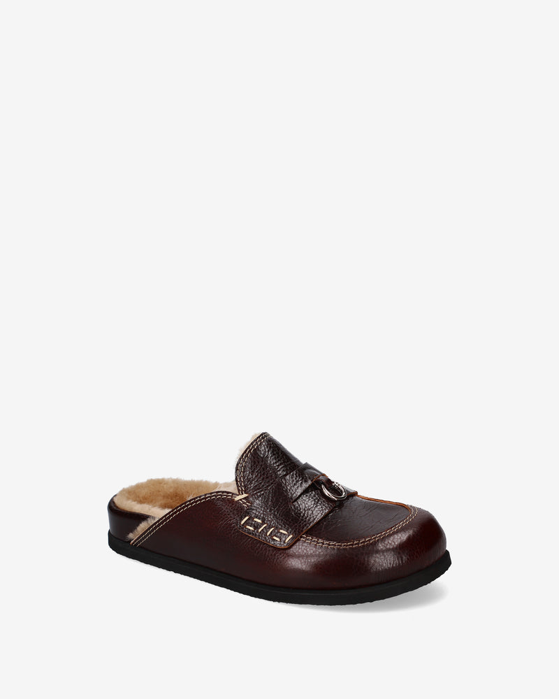 Brown Shearling Mules