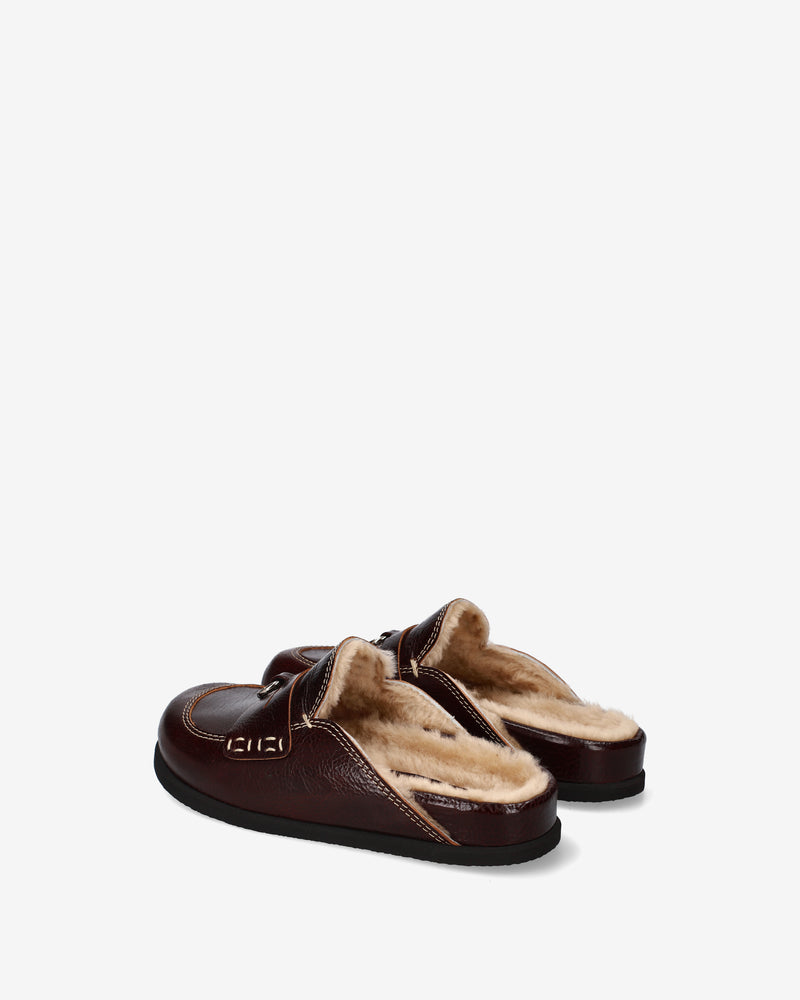 Brown Shearling Mules