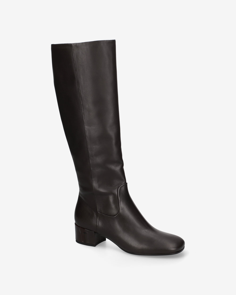 Dark brown nappa leather boots