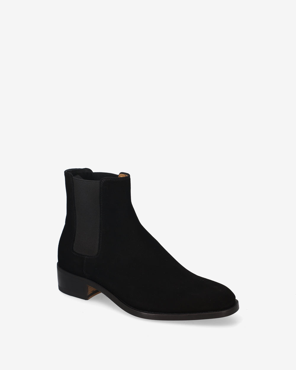 Black suede Chelsea boots