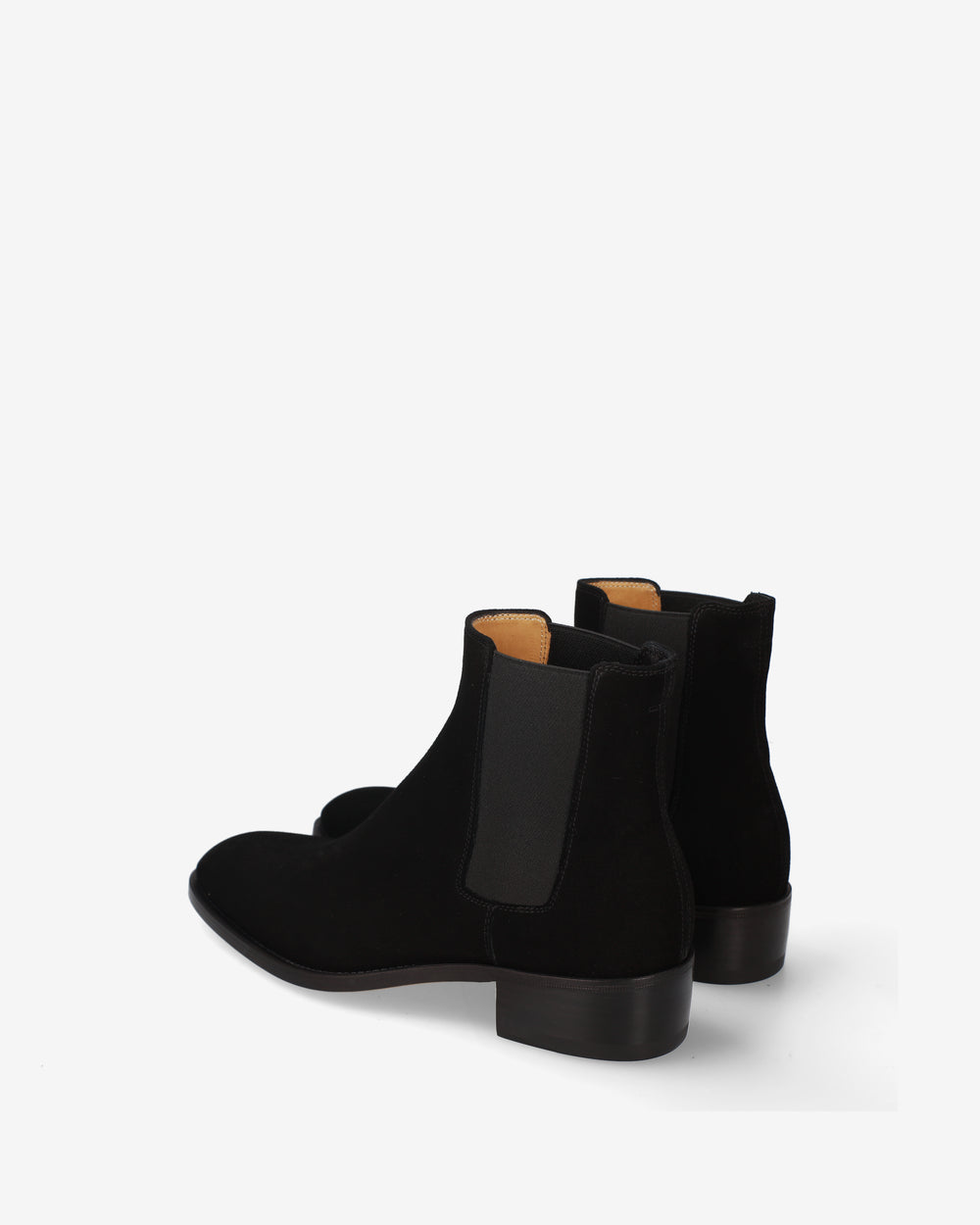 Black suede Chelsea boots