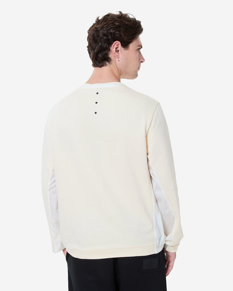 Felpa girocollo con dettagli in nylon