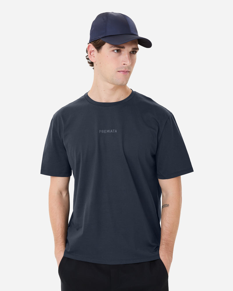 T-shirt blu in jersey