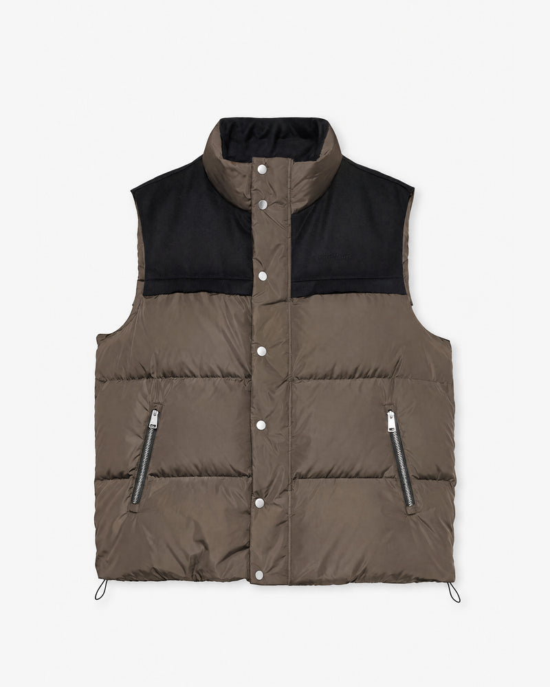 Gilet imbottito in Nylon mud
