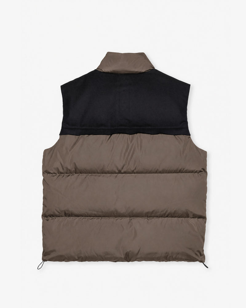 Gilet imbottito in Nylon mud