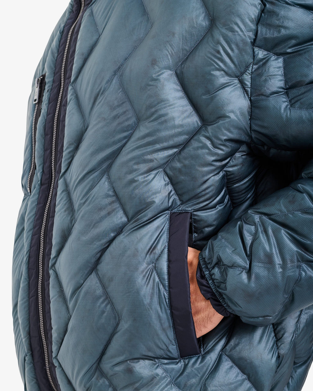 Giacca Reversibile con Cappuccio Blue