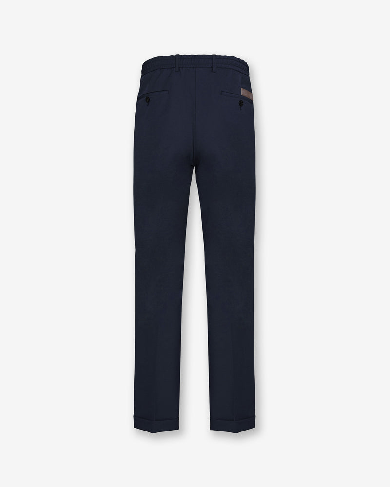 Blue Technical Wool Pants