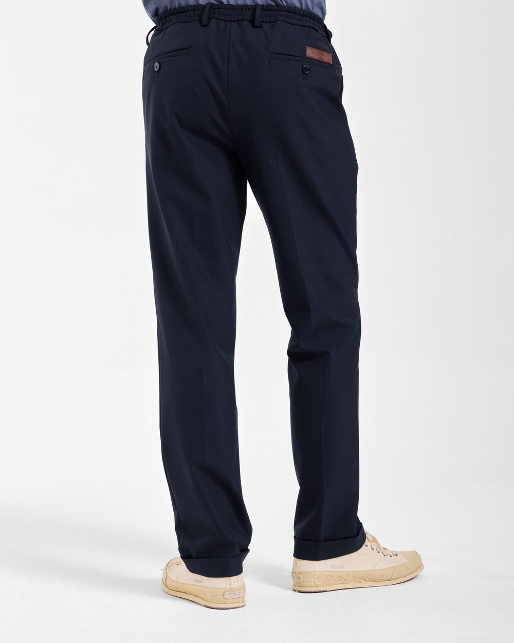Blue Technical Wool Pants