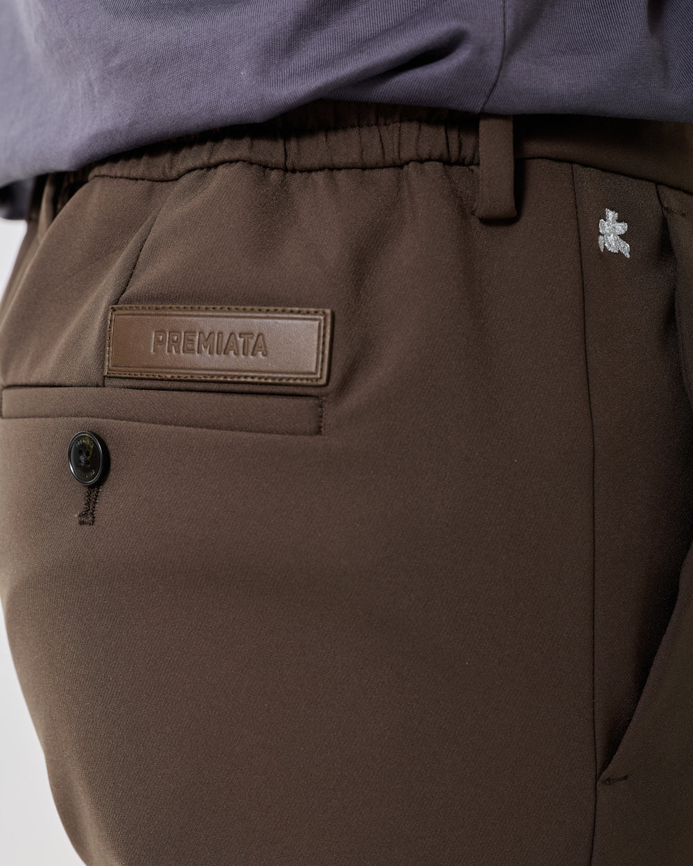 Brown Technical Wool Pants