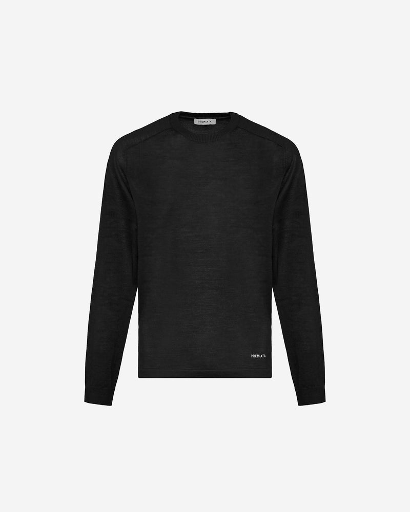 Wool and silk crew neck sweater