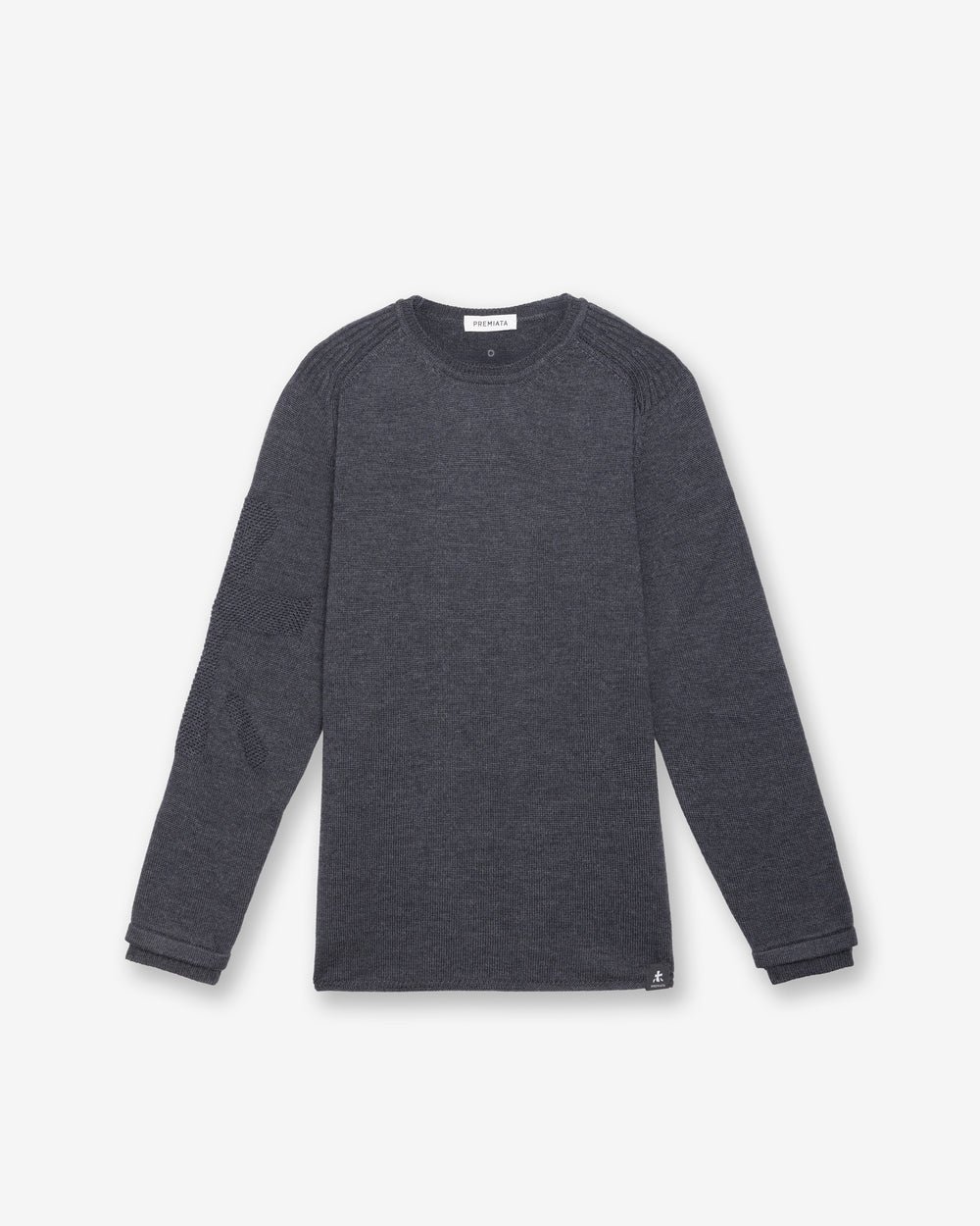Anthracite Crew-Neck Knit Sweater