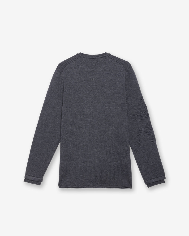 Anthracite Crew-Neck Knit Sweater