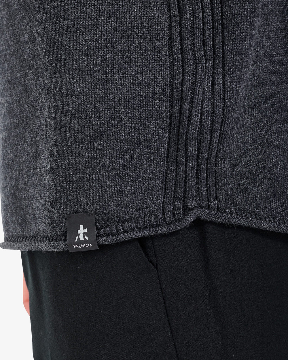 Anthracite Crew-Neck Knit Sweater