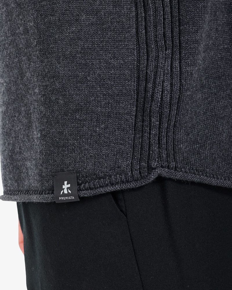 Anthracite Crew-Neck Knit Sweater