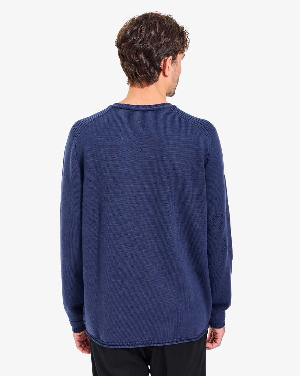 Indigo Crew-Neck Knit Sweater