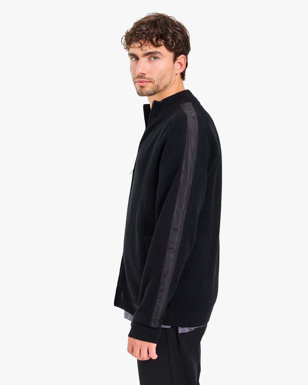 Black Full-Zip Sweater