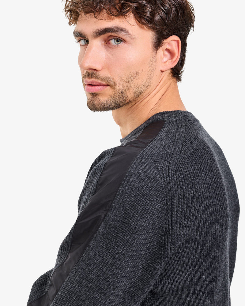 Anthracite Wool Crew Neck Sweater