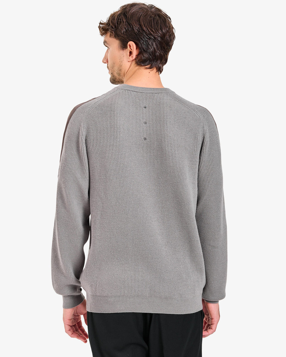 Taupe Wool Crew-Neck Sweater