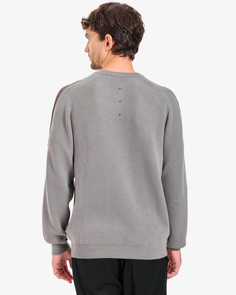 Taupe Wool Crew-Neck Sweater