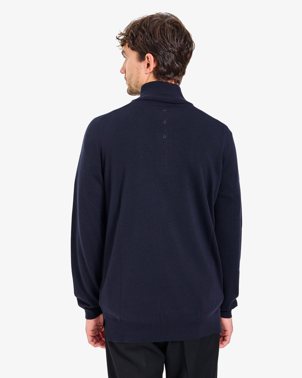 Dark Blue Half-Zip Sweater