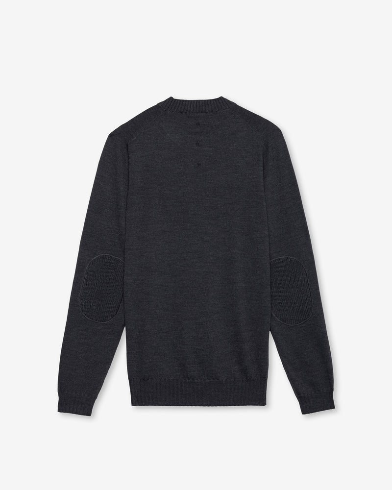 Round-neck wool sweater