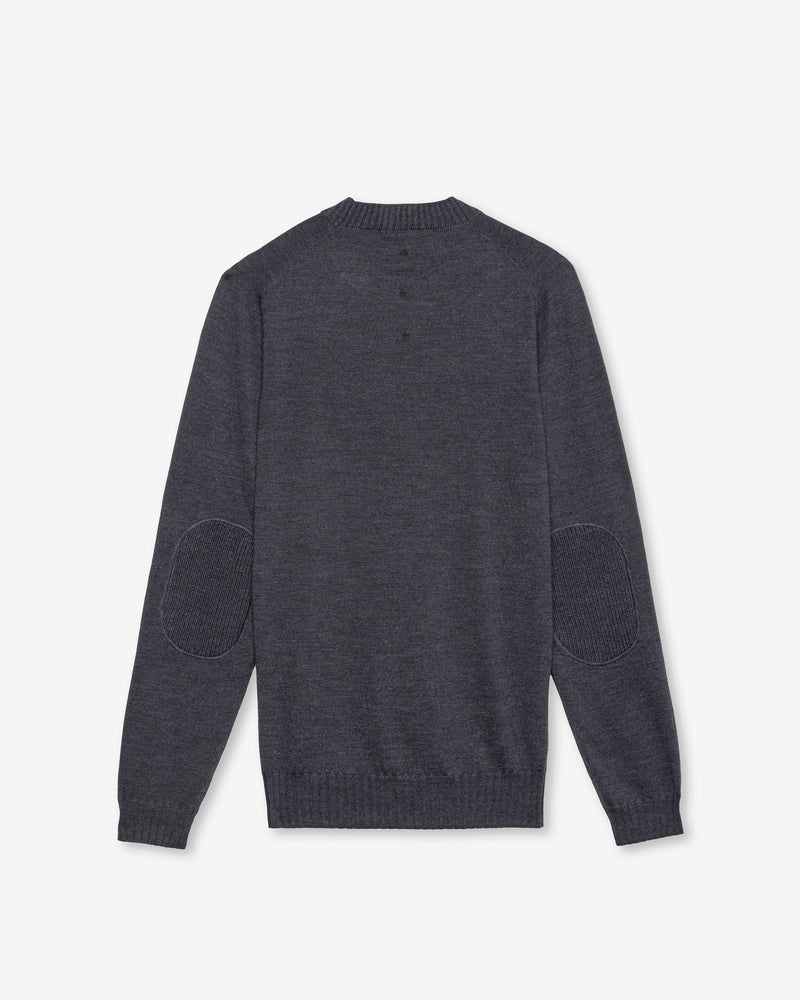 Round-neck wool sweater
