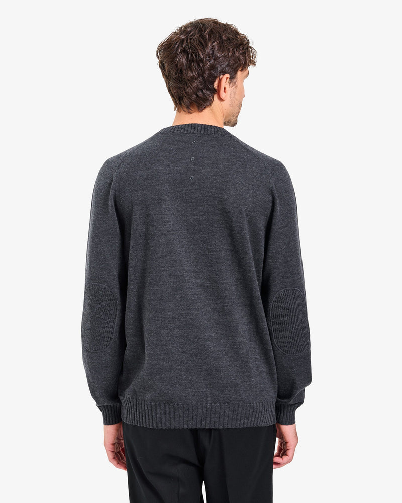 Round-neck wool sweater