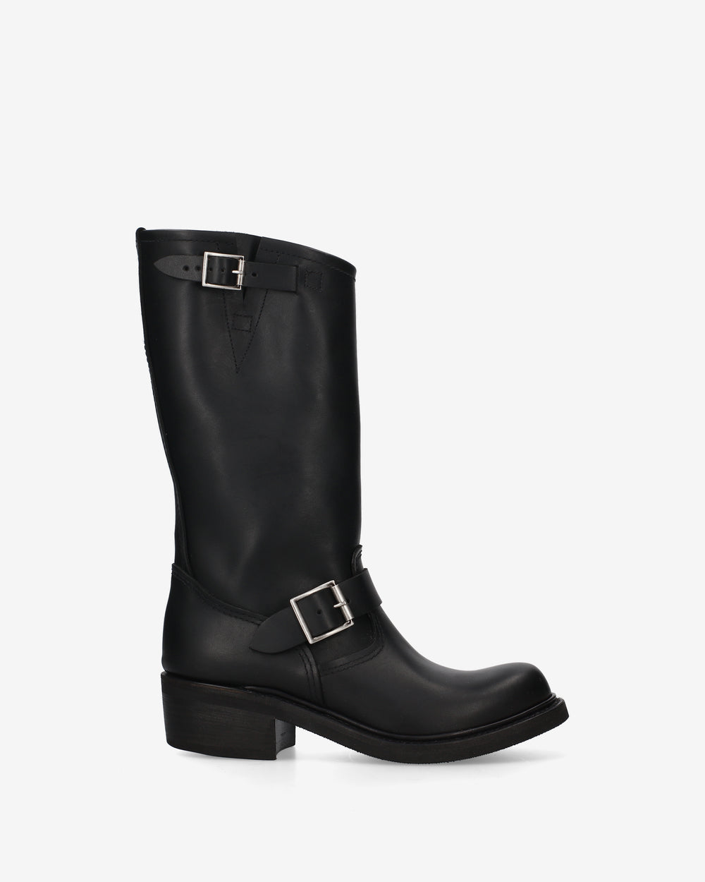 Black Biker Boots with Buckles