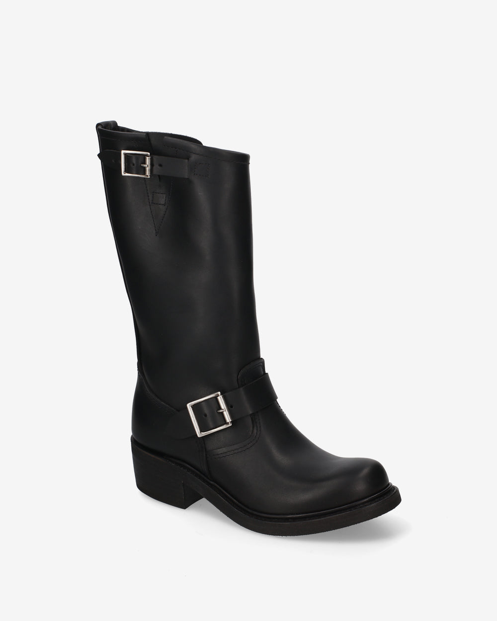 Black Biker Boots with Buckles