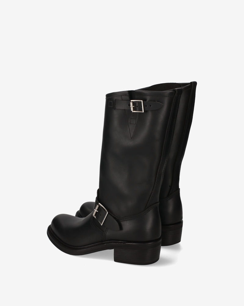 Black Biker Boots with Buckles